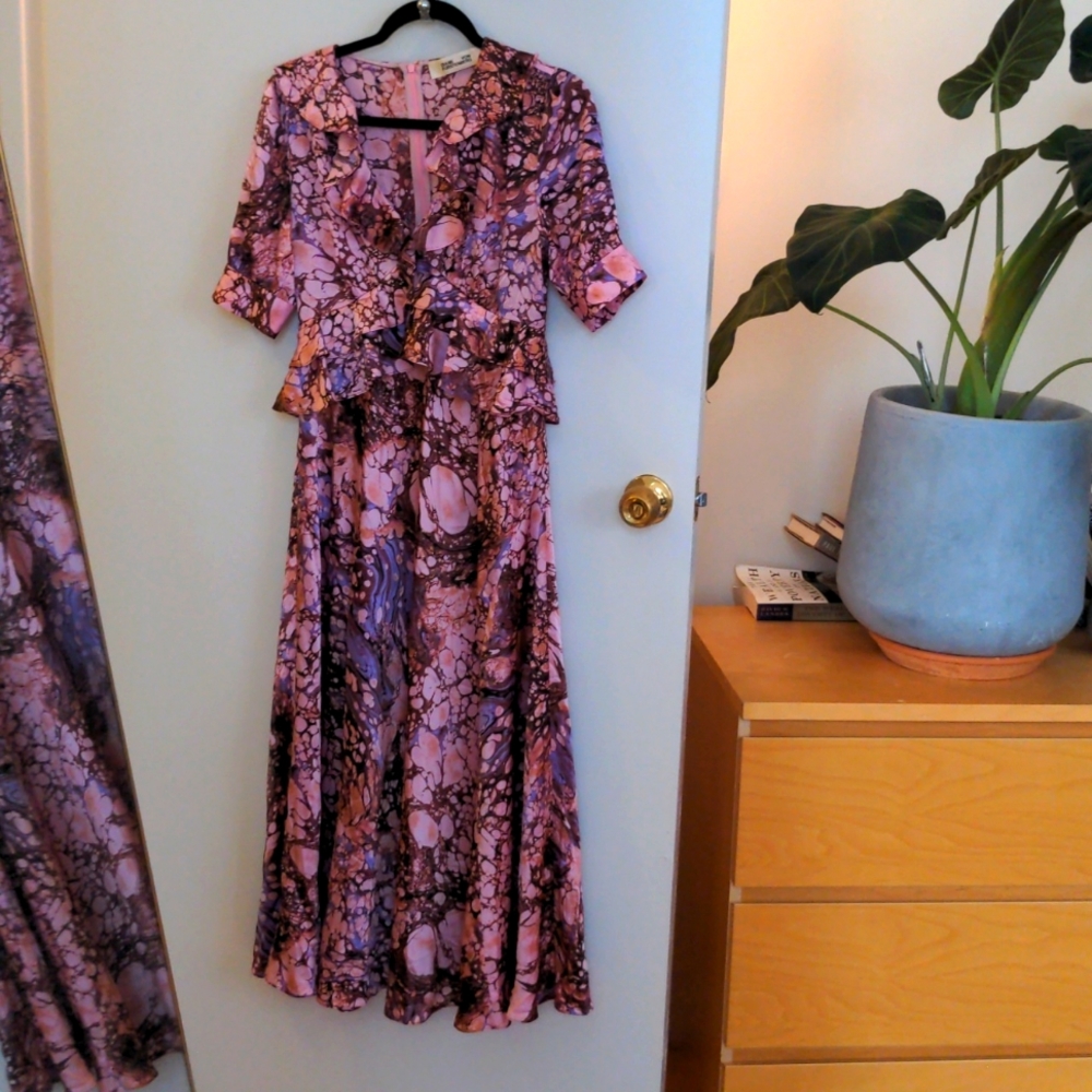 Diane Von Furstenberg midi silk dress
